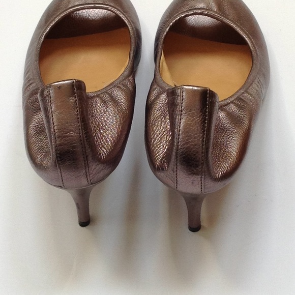 Lanvin Silver Metallic Peep Toe Stiletto Heel - Picture 3 of 8